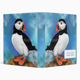 Beautiful Atlantic Puffin Bird Binder
