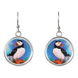 Beautiful Atlantic Puffin Earrings