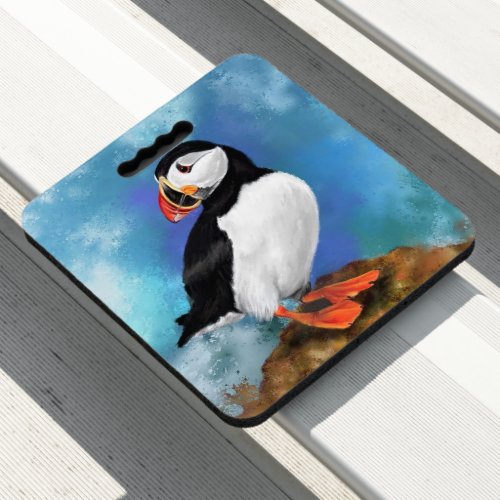 Beautiful Atlantic Puffin Seat Cushion