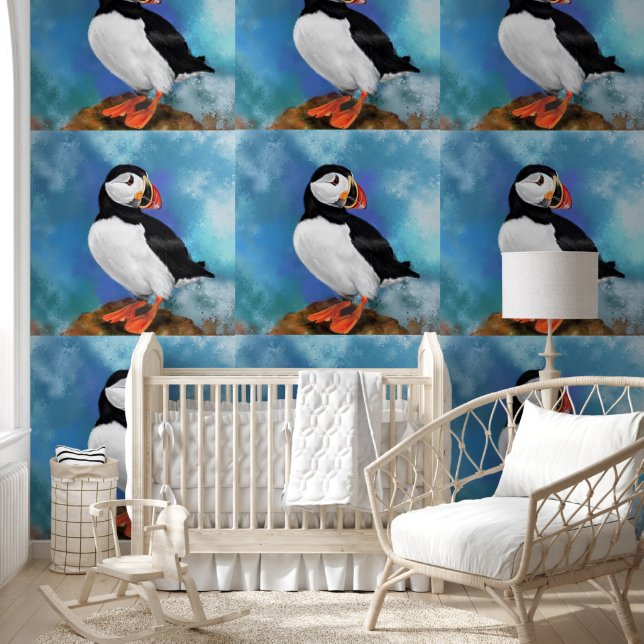Beautiful Atlantic Puffin Wallpaper (Kids)