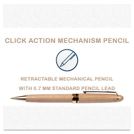 Beautiful Attractive Maple Wood Mechanical Pencil (Front Right)