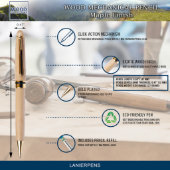 Beautiful Attractive Maple Wood Mechanical Pencil (Pen Details)