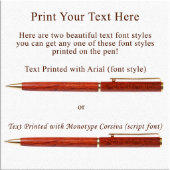 Beautiful Attractive Rose Wood Slim Ballpoint Pen (Front Right)