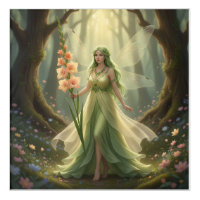 Beautiful August Peridot Fairy