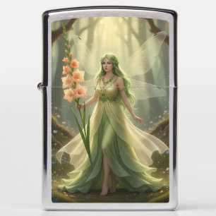 Beautiful August Peridot Fairy Zippo Lighter