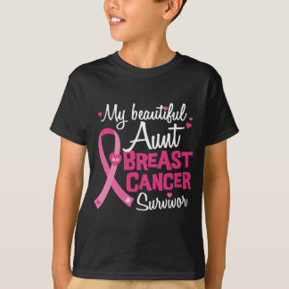 Beautiful Aunt Breast Cancer Survivor Niece Nephew T-Shirt