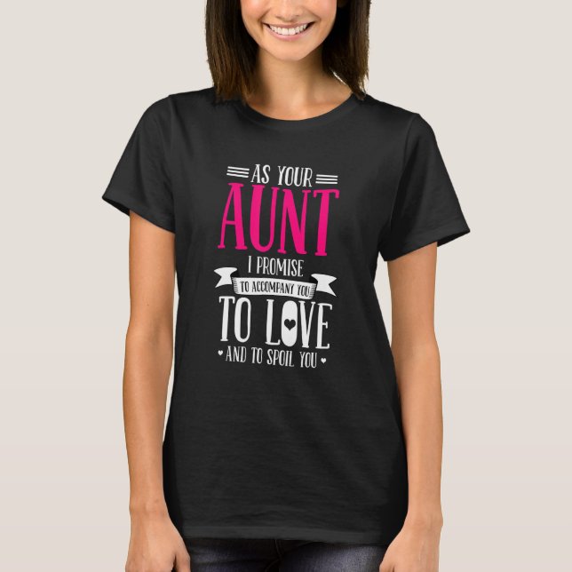 Beautiful Aunt To Be Godmother Aunt T-Shirt (Front)