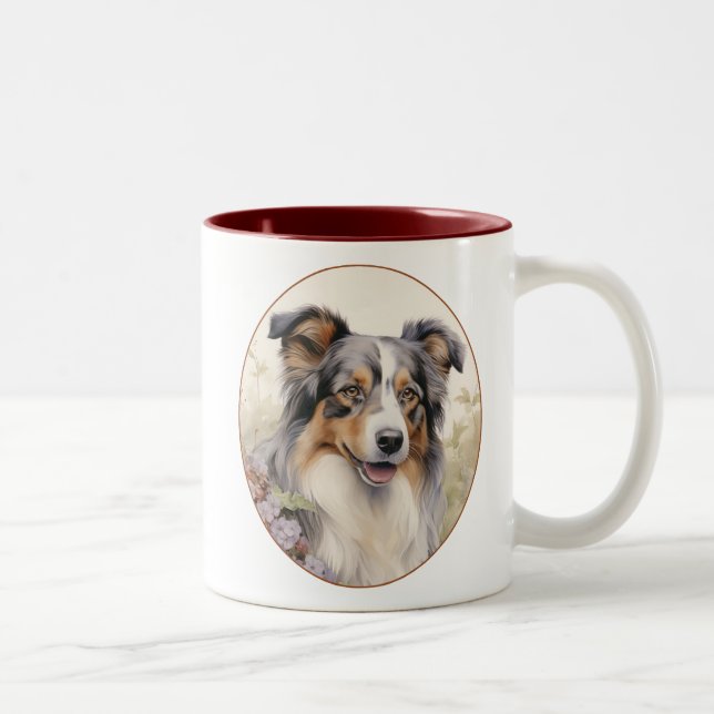 Beautiful Aussie – Smart & Devoted Two-Tone Coffee Mug (Right)