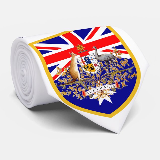 Beautiful Australia Flag Tie (Rolled)