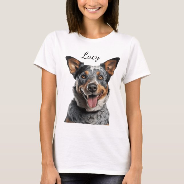 BEAUTIFUL AUSTRALIAN CATTLE DOG FACE T-Shirt (Front)