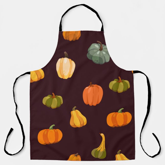 Beautiful autumn background with colorful pumpkins apron (Front)
