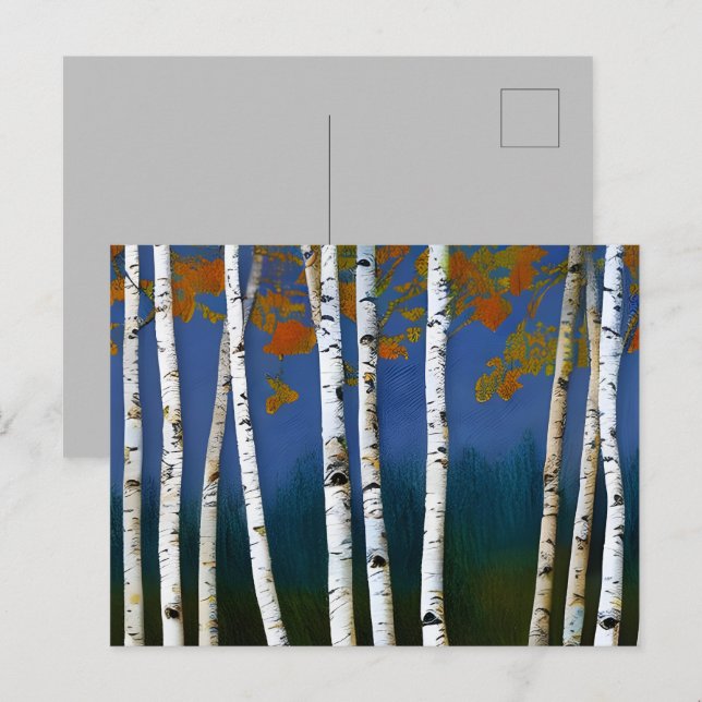Beautiful Autumn Birch Postcard (Front/Back)