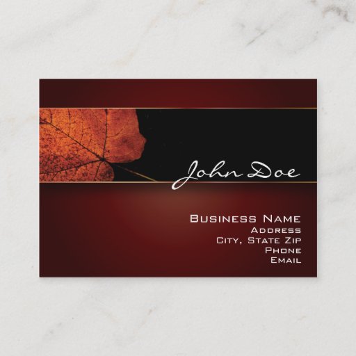 Customizable Copper Leaf Chubby Business Card