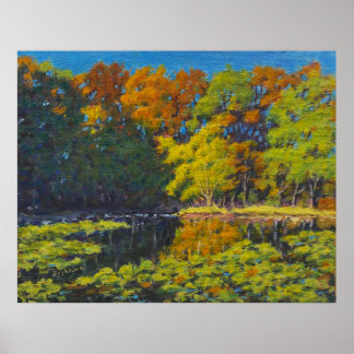 Beautiful Autumn Color Reflections Poster