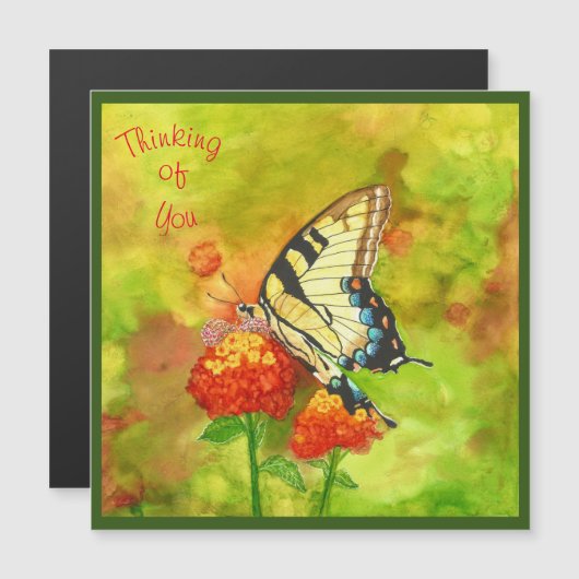 Beautiful, autumn colored butterfly magnet (Front/Back)