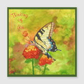 Beautiful, autumn colored butterfly magnet (Front)