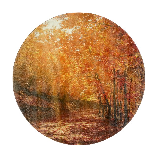 Beautiful autumn cutting board (Front)
