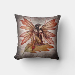 Beautiful Autumn Fairy Pillow by Molly Harrison