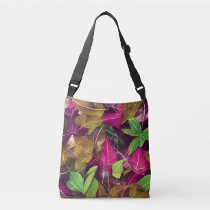 Beautiful Autumn Fall Leaves Pattern Crossbody Bag