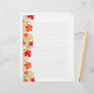 Beautiful Autumn Fall Leaves - Stationery Paper
