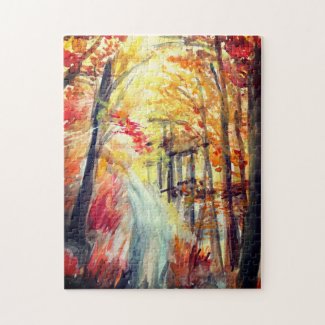 Beautiful autumn, Fall Watercolor Art