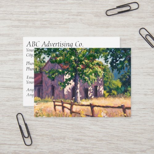 Beautiful Autumn Farm House Scene in Illinois Busi Business Card