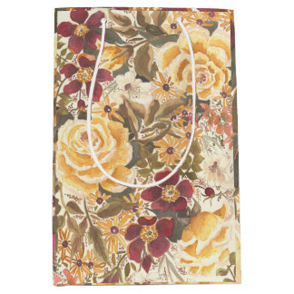 Beautiful autumn floral gift bag