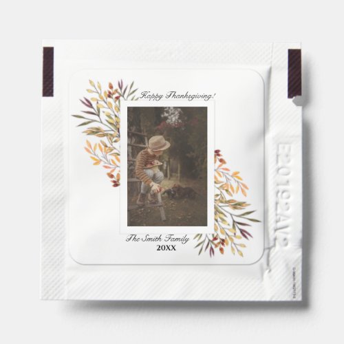 Beautiful Autumn Foliage Thanksgiving Photo Hand Sanitizer Packet