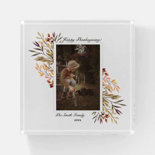 Beautiful Autumn Foliage Thanksgiving Photo Paperweight