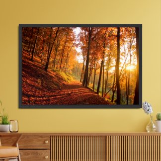 Beautiful Autumn Forest Matte Poster