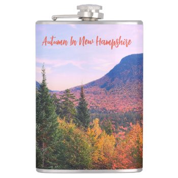 Beautiful Autumn In New Hampshire   Flask by RenderlyYours at Zazzle