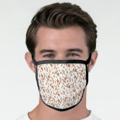 Beautiful Autumn Leaves Acorn Brown White Fall Face Mask (Worn Him)