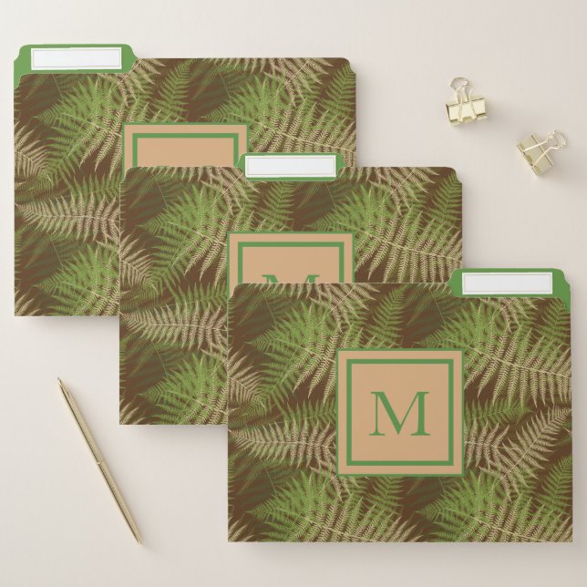 Beautiful Autumn Leaves Brown and Green File Folder (Set)