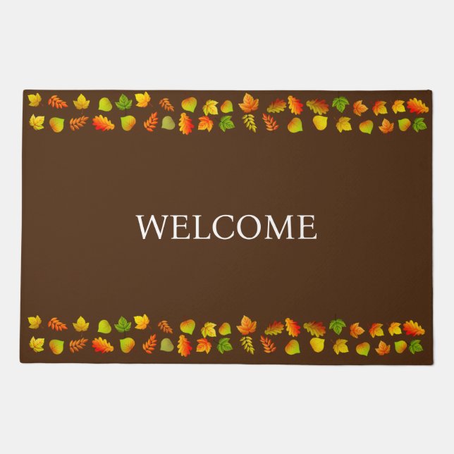 Beautiful Autumn Leaves Doormat (Front)
