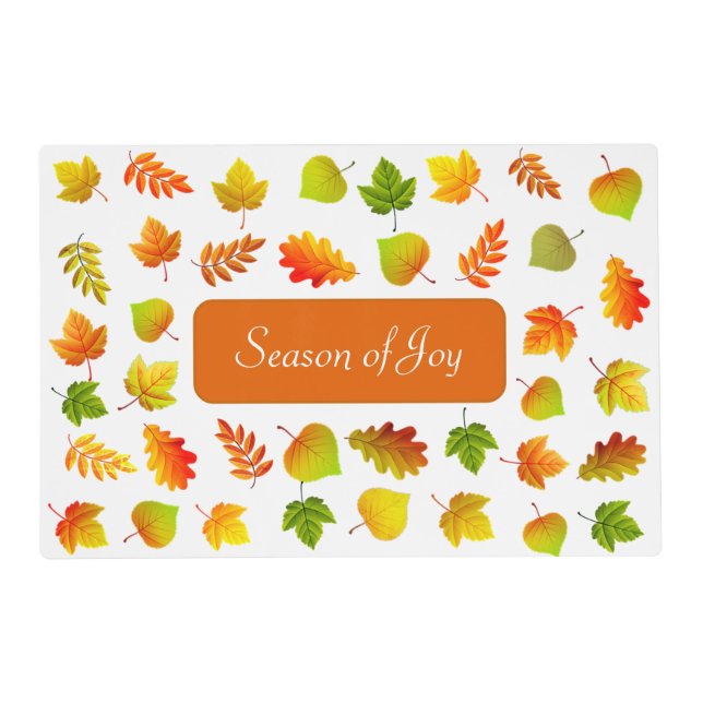 Beautiful Autumn Leaves Placemat (Back)