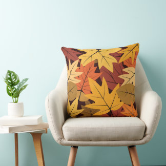 Beautiful Autumn Leaves Throw Pillow