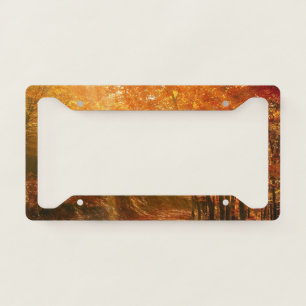 Beautiful autumn license plate frame