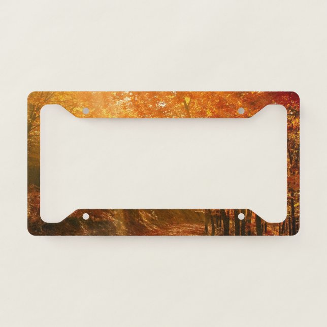 Beautiful autumn license plate frame (Front)