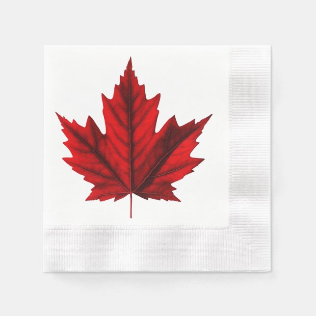 Beautiful Autumn Maple Leaf Napkins (Front)