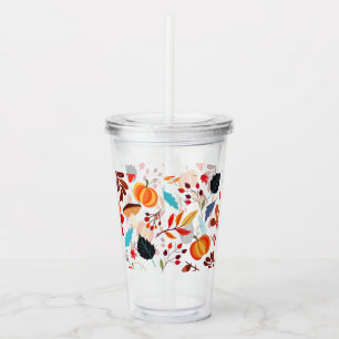 Beautiful Autumn Pattern Acrylic Tumbler