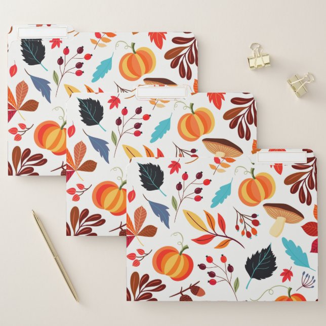 Beautiful Autumn Pattern File Folder (Set)