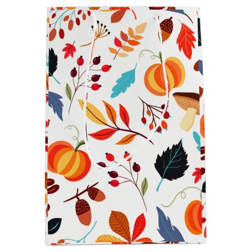 Beautiful Autumn Pattern Medium Gift Bag