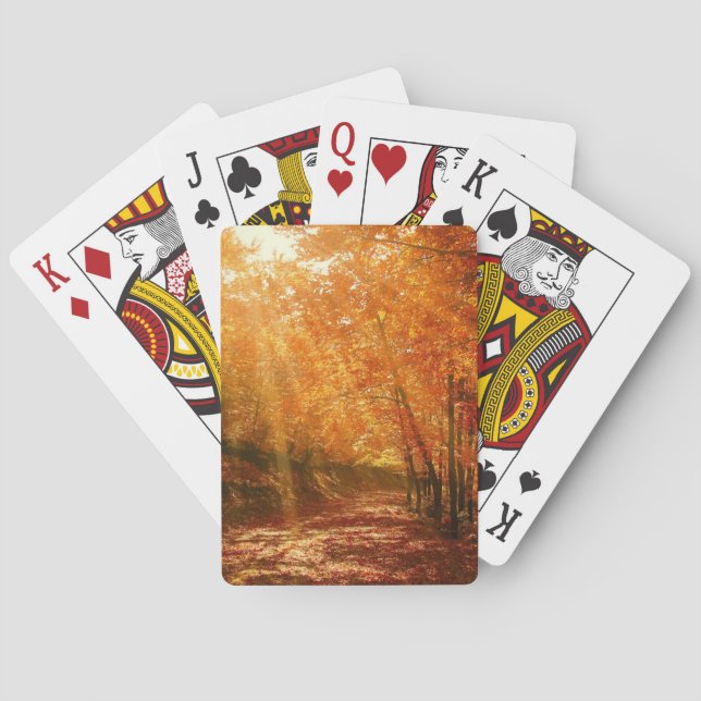Beautiful autumn poker cards (Back)