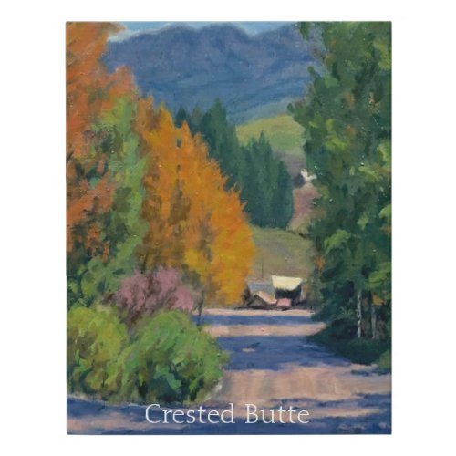 Beautiful Autumn Scene in Crested Butte Faux Canvas Print