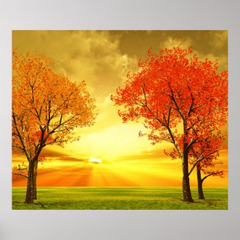 Beautiful Autumn Scenery Poster by Angel86 at Zazzle