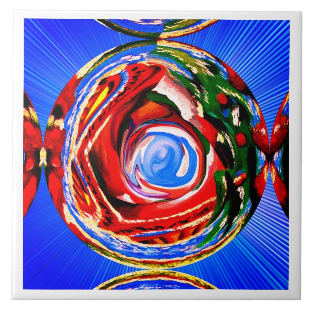 Beautiful autumn spirit art ceramic tile (Front)