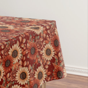 Beautiful Autumn Sunflowers Tablecloth
