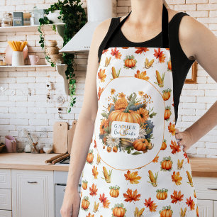 Beautiful Autumn Thanksgiving Pumpkin  Apron
