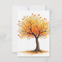 Beautiful Autumn Tree Invitations