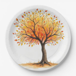 Beautiful Autumn Tree Paper Plates
